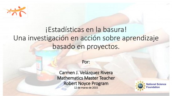 Presentation - congreso educativo 2015- estadisticas en la basura